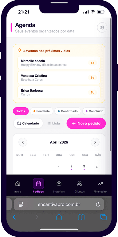 Encantiva Pro no celular